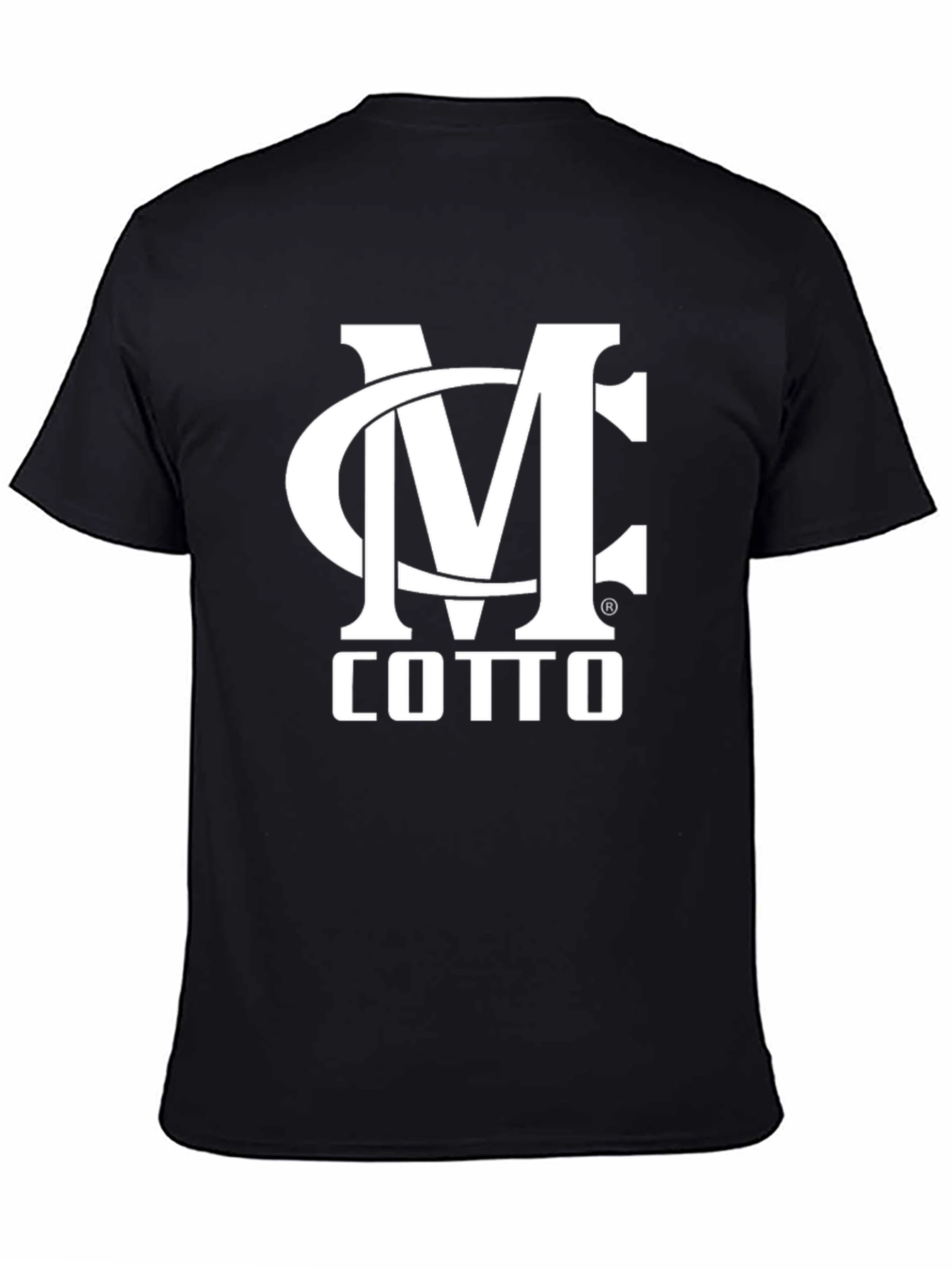 Camiseta Negra MC Cotto Estampada Hombre