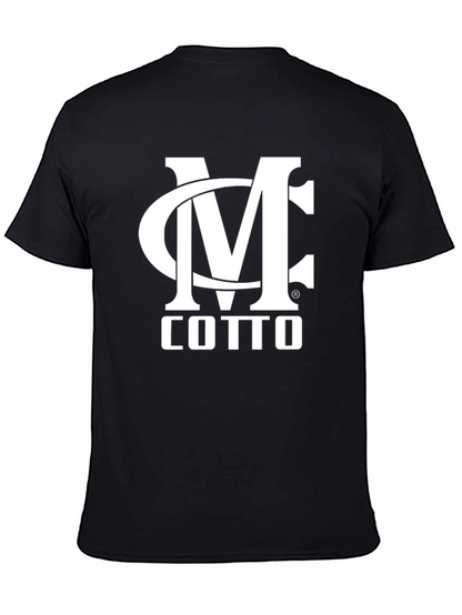 Camiseta Negra MC Cotto Estampada Hombre