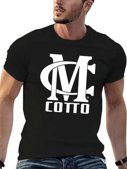 Camiseta Negra MC Cotto Estampada Hombre