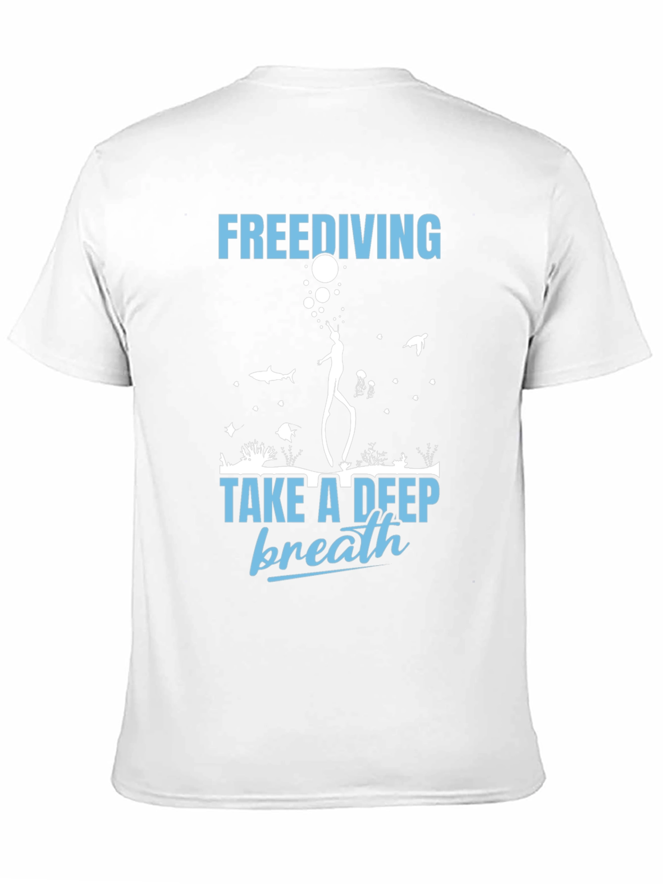 Camiseta Negra de Buceo Libre - Respira Profundo