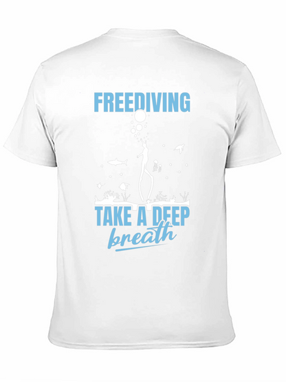 Camiseta Negra de Buceo Libre - Respira Profundo