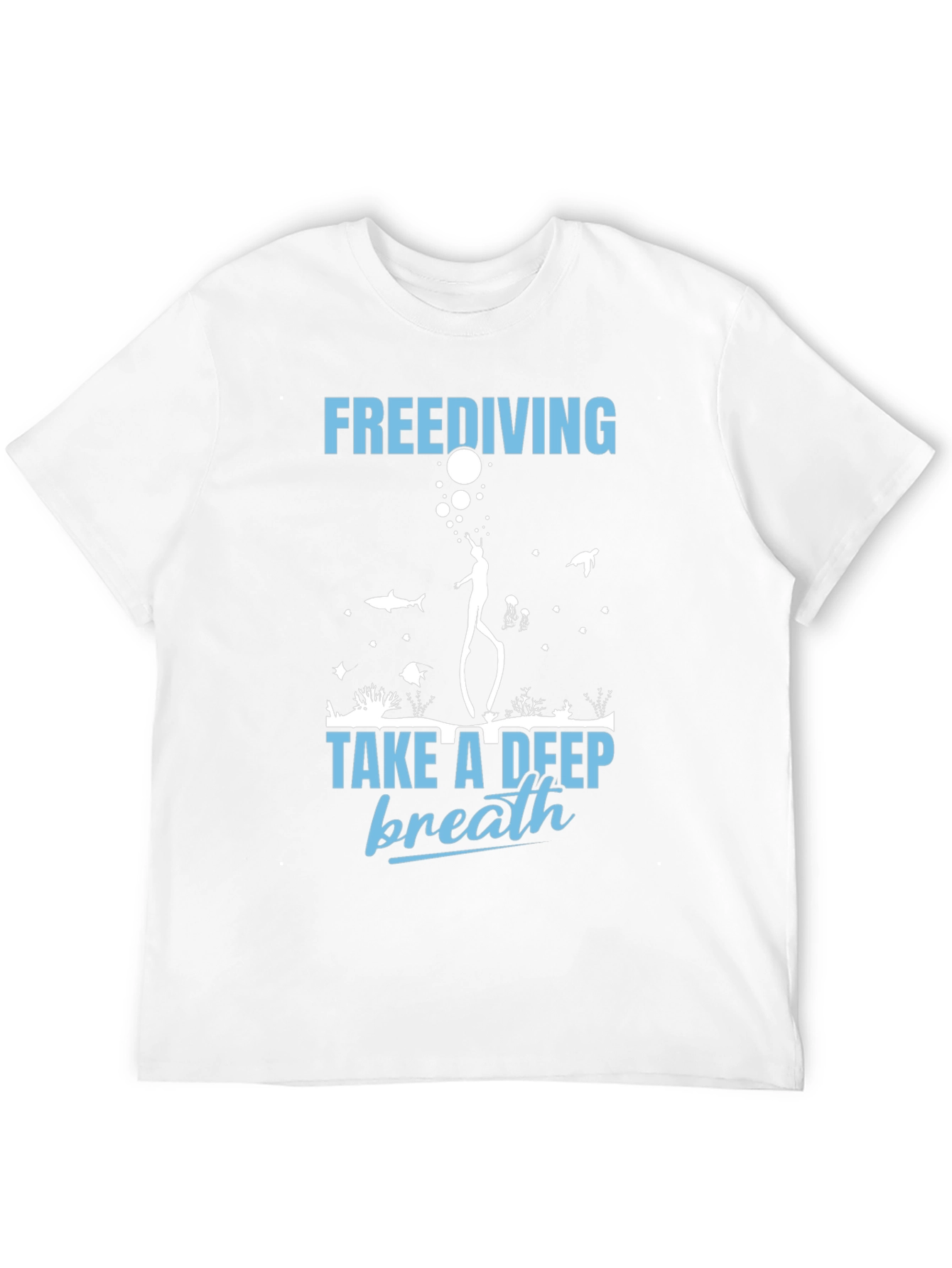 Camiseta Negra de Buceo Libre - Respira Profundo