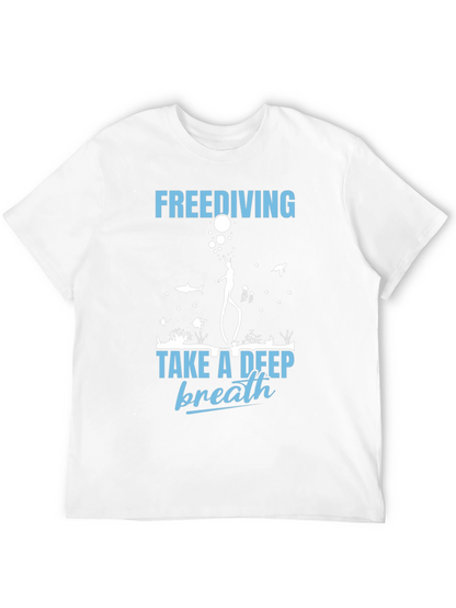 Camiseta Negra de Buceo Libre - Respira Profundo