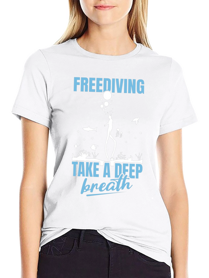 Camiseta Negra de Buceo Libre - Respira Profundo