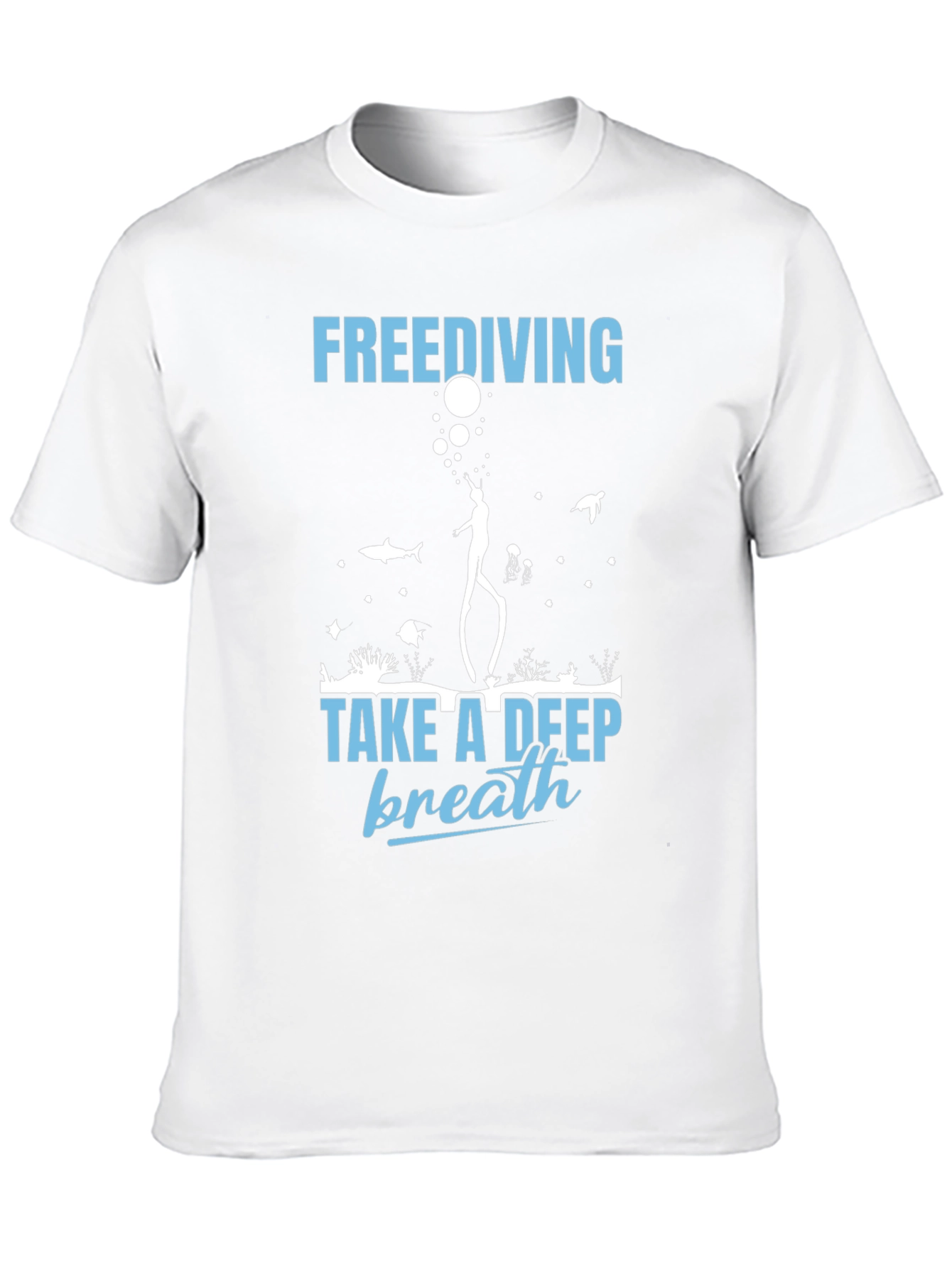 Camiseta Negra de Buceo Libre - Respira Profundo