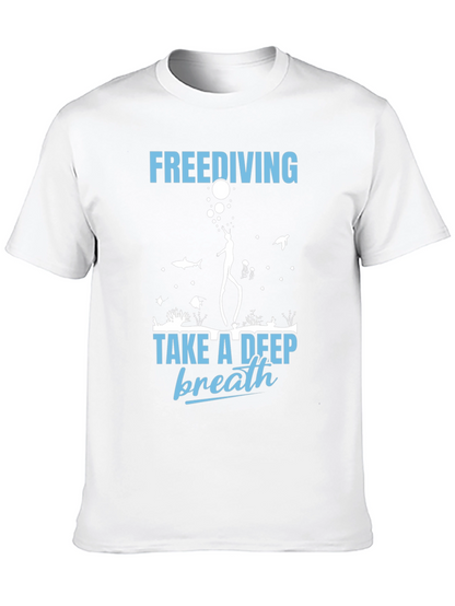 Camiseta Negra de Buceo Libre - Respira Profundo