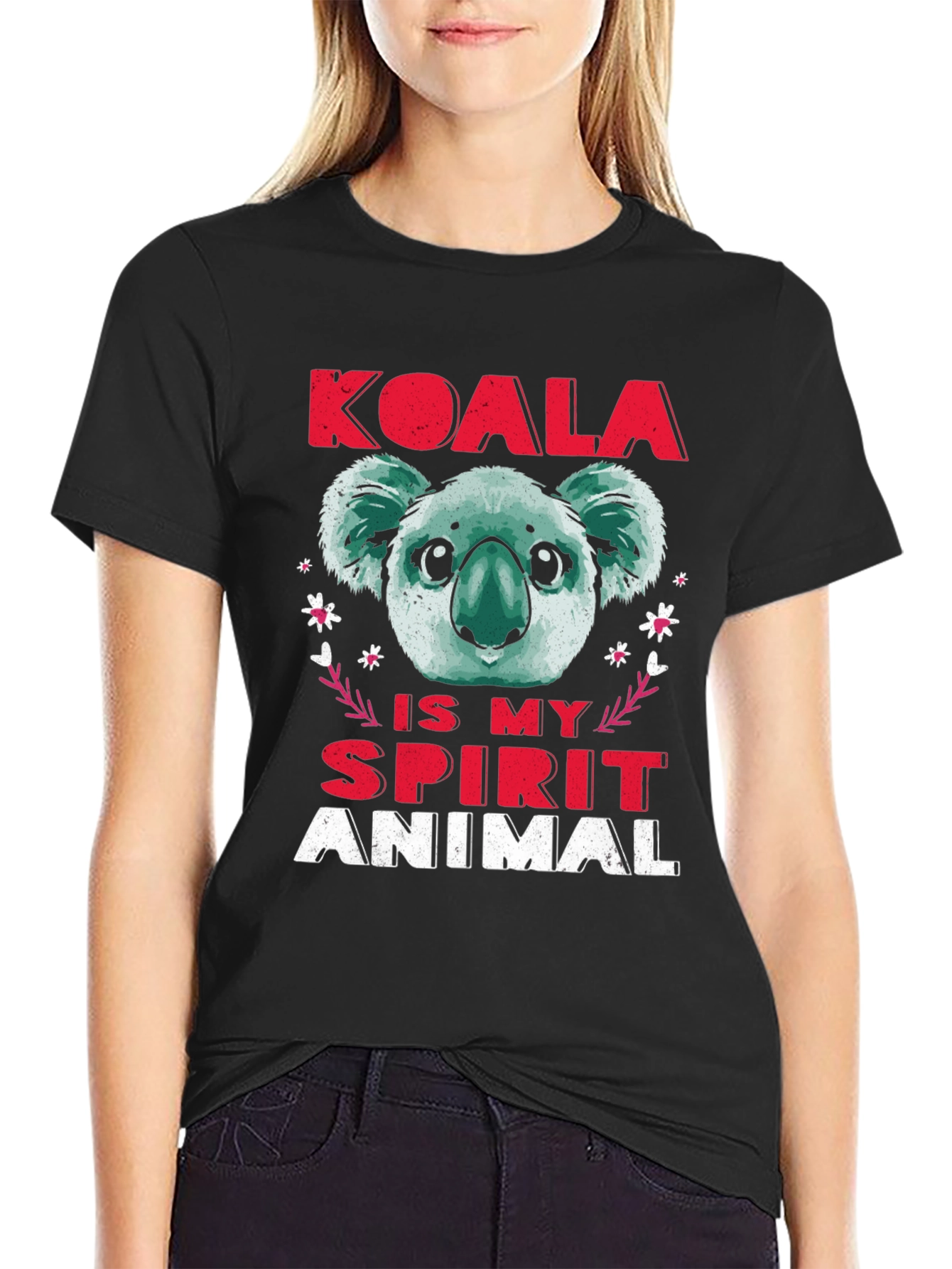 Camiseta Koala Spirit Animal Negra