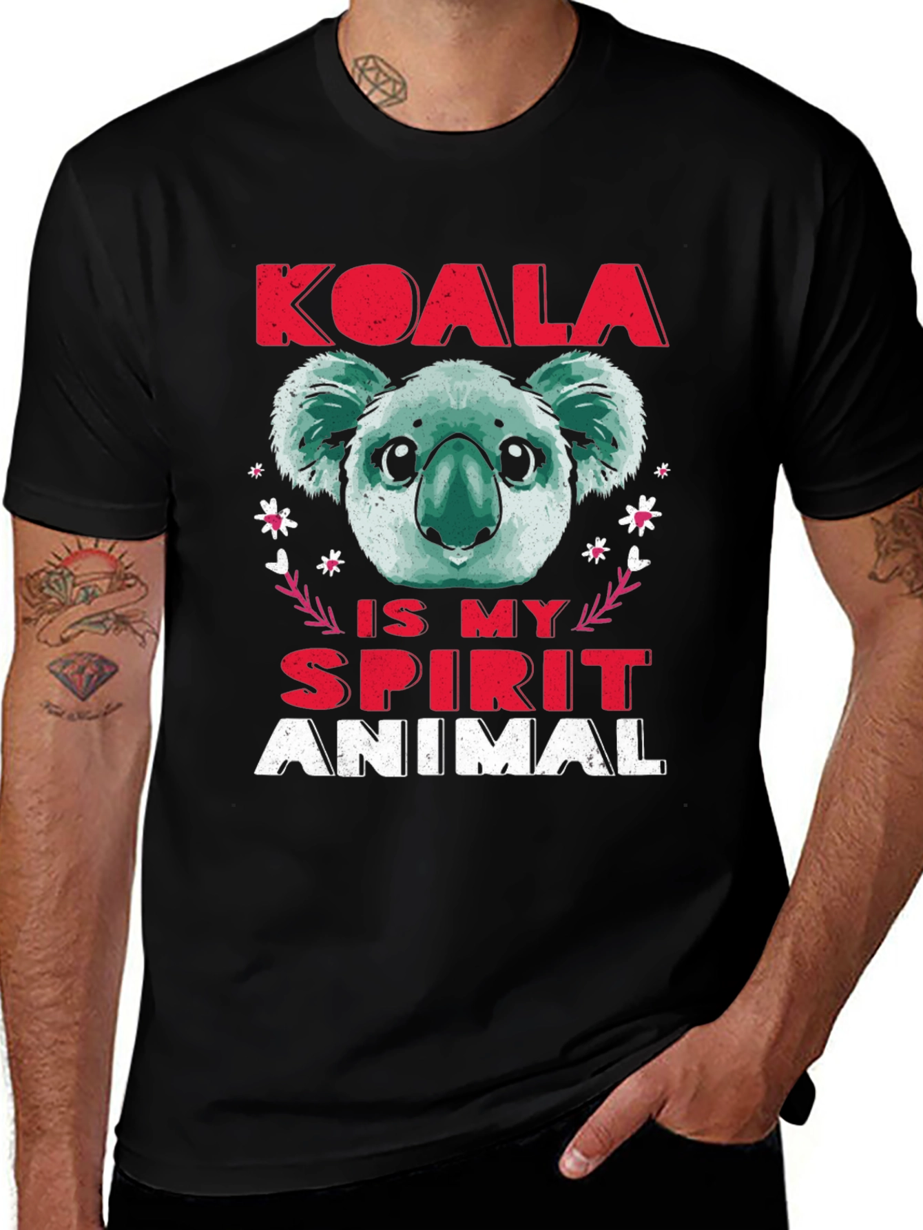 Camiseta Koala Spirit Animal Negra