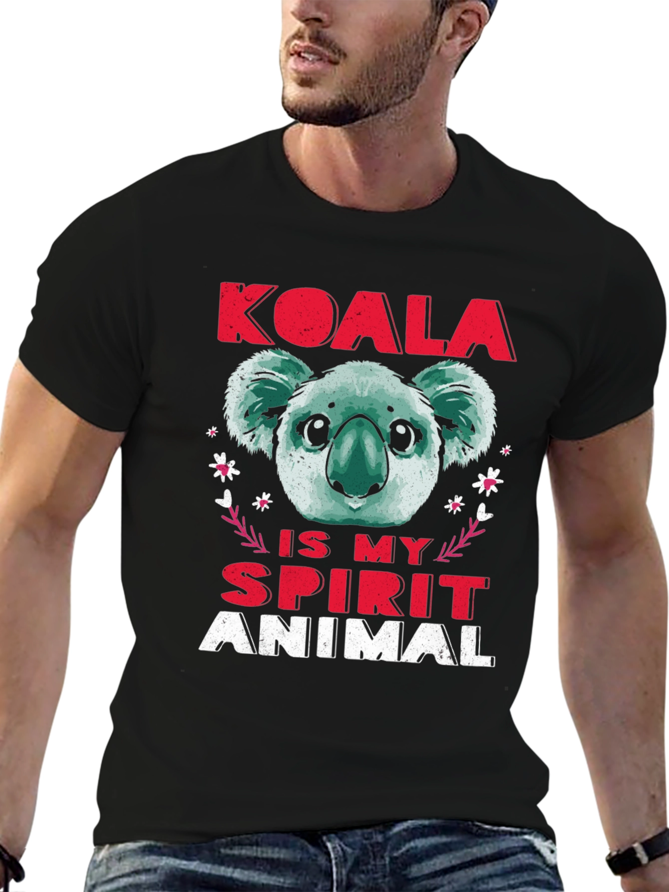Camiseta Koala Spirit Animal Negra