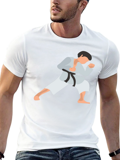 Camiseta Negra con Diseño de Karate