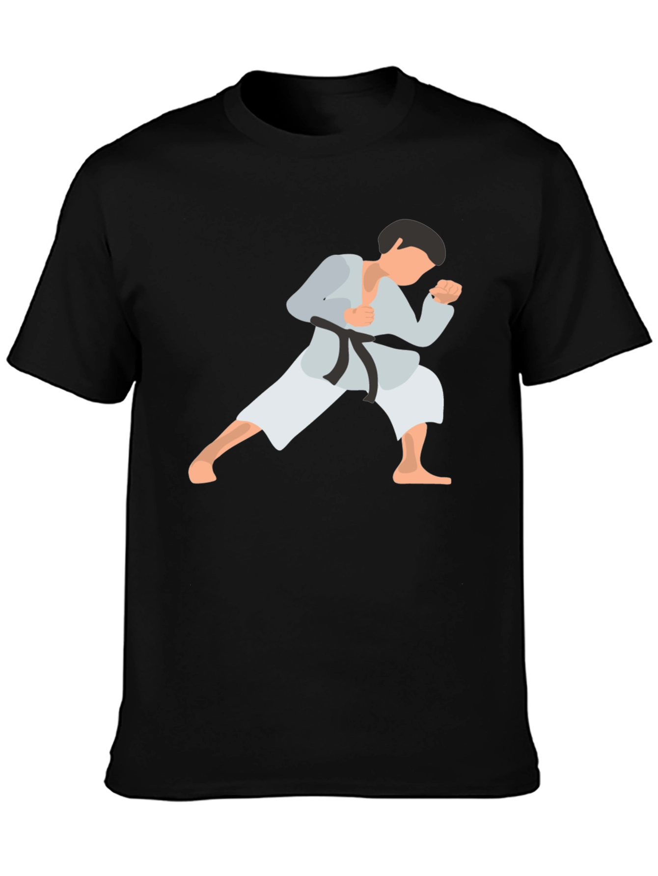 Camiseta Negra con Diseño de Karate