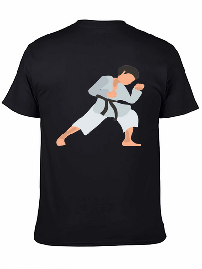 Camiseta Negra con Diseño de Karate