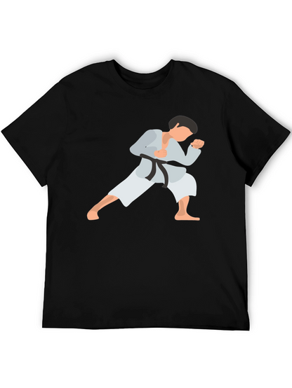 Camiseta Negra con Diseño de Karate