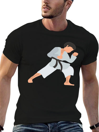 Camiseta Negra con Diseño de Karate