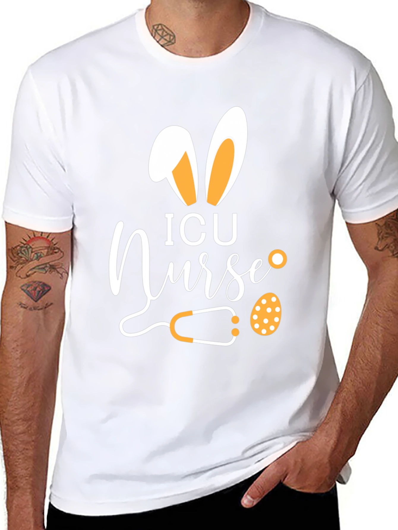 Camiseta ICU Nurse Conejo de Pascua