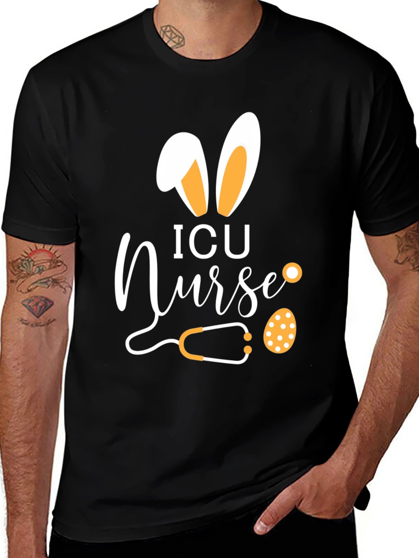 Camiseta ICU Nurse Conejo de Pascua