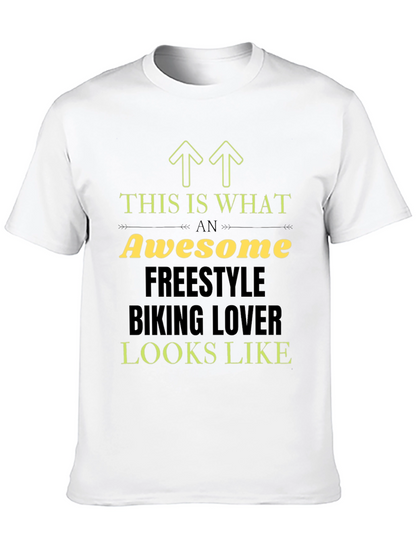 Camiseta Negra Awesome Freestyle Biking Lover