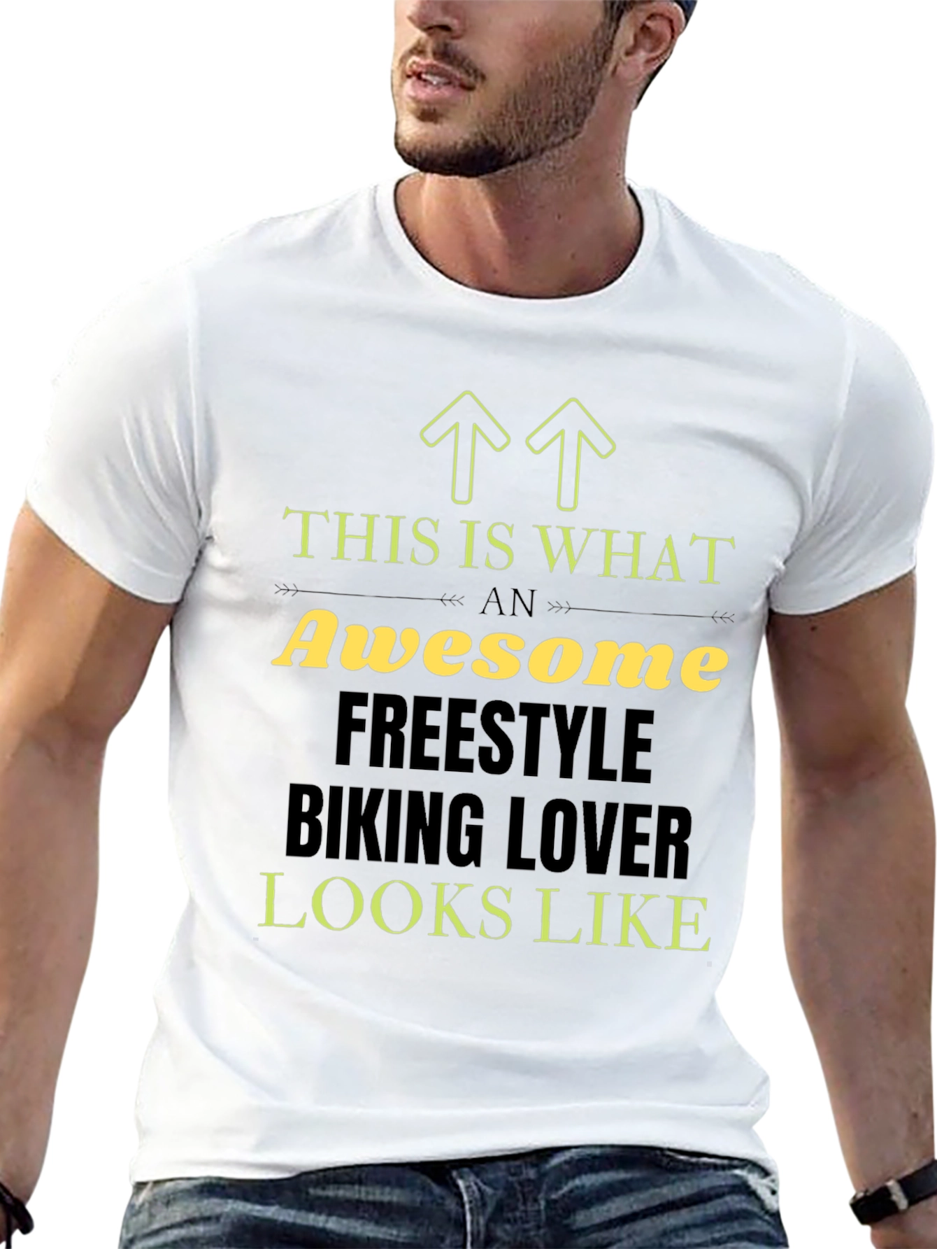 Camiseta Negra Awesome Freestyle Biking Lover