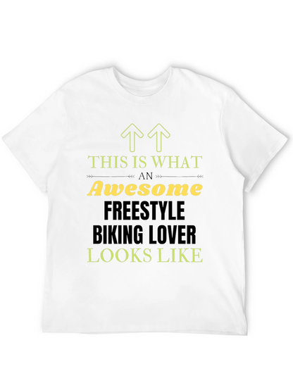 Camiseta Negra Awesome Freestyle Biking Lover