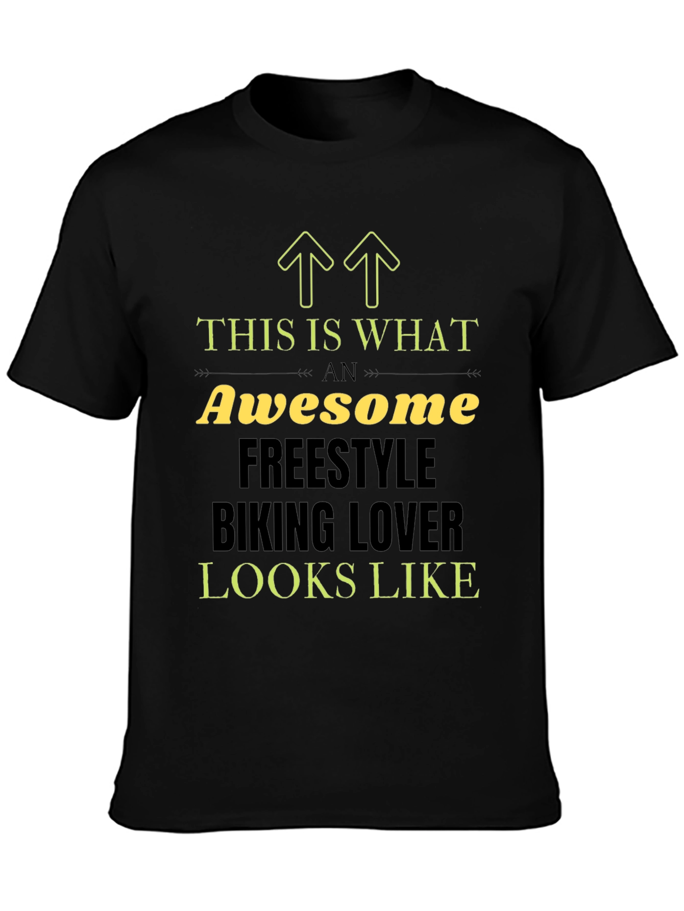 Camiseta Negra Awesome Freestyle Biking Lover