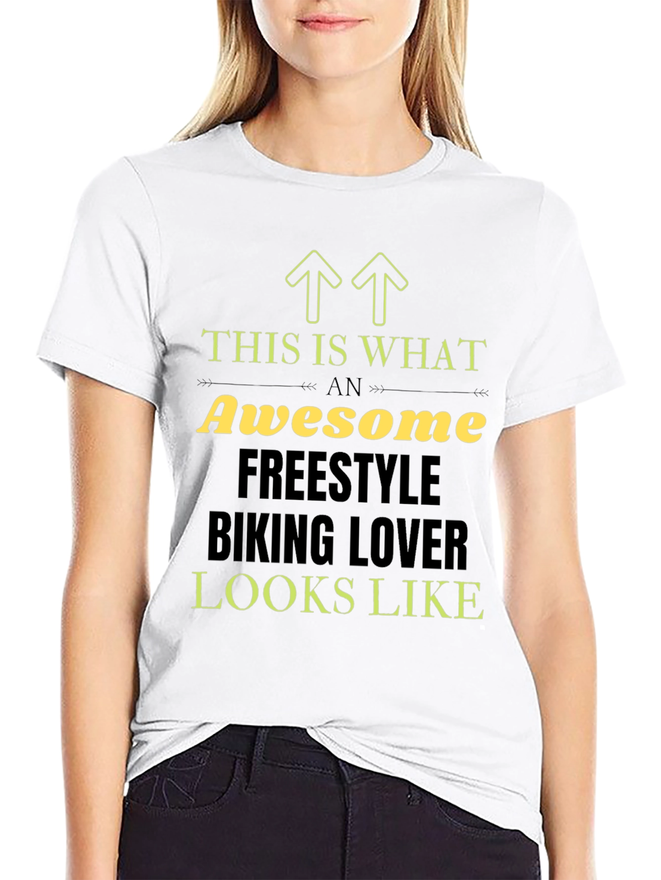Camiseta Negra Awesome Freestyle Biking Lover