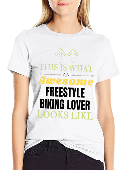 Camiseta Negra Awesome Freestyle Biking Lover