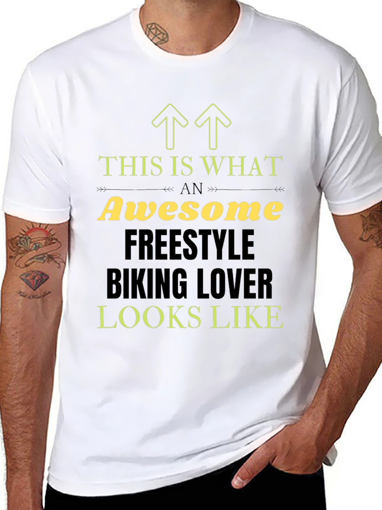 Camiseta Negra Awesome Freestyle Biking Lover
