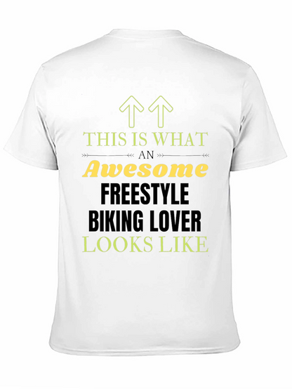Camiseta Negra Awesome Freestyle Biking Lover