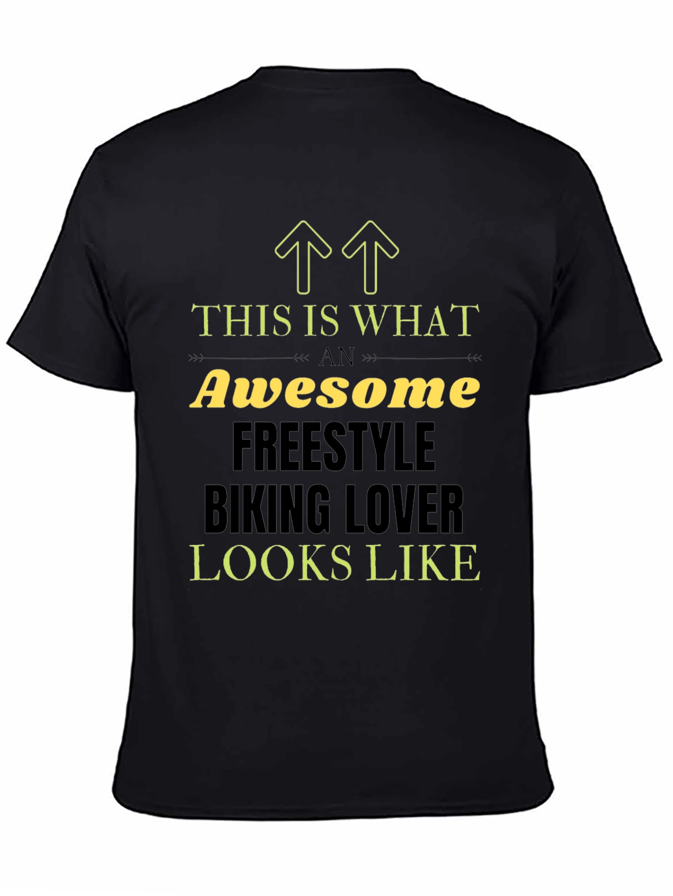 Camiseta Negra Awesome Freestyle Biking Lover