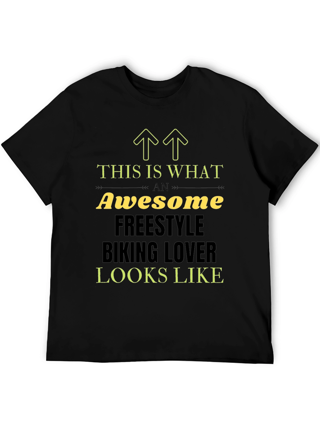 Camiseta Negra Awesome Freestyle Biking Lover