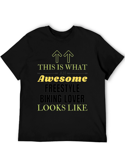 Camiseta Negra Awesome Freestyle Biking Lover