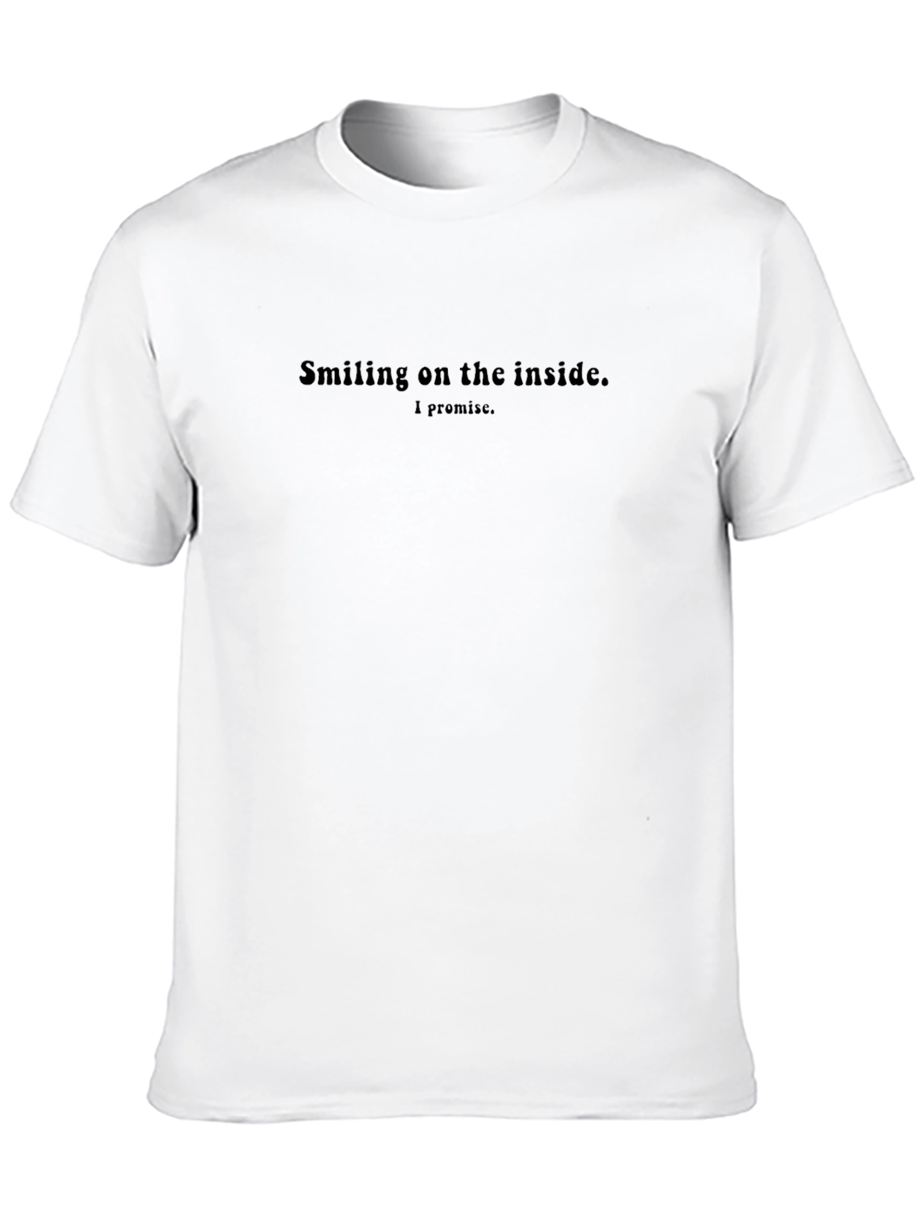 Camiseta Negra: Sonriendo Por Dentro Lo Prometo