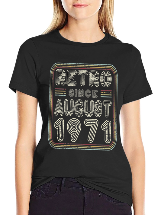 Camiseta Retro Vintage Nacido en Agosto de 1971