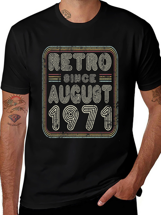 Camiseta Retro Vintage Nacido en Agosto de 1971
