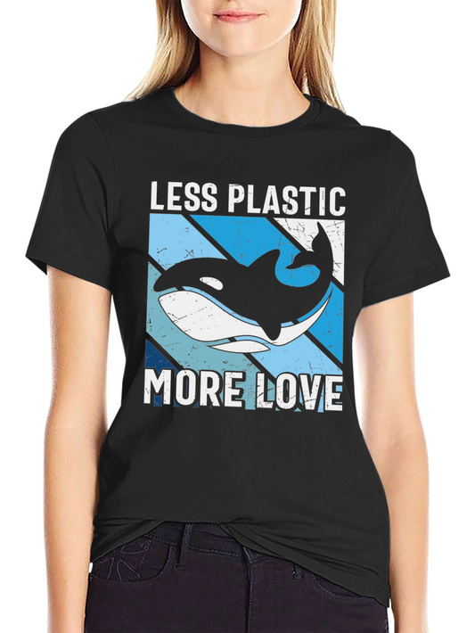 Camiseta Menos Plástico Más Amor con Orca