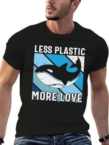 Camiseta Menos Plástico Más Amor con Orca