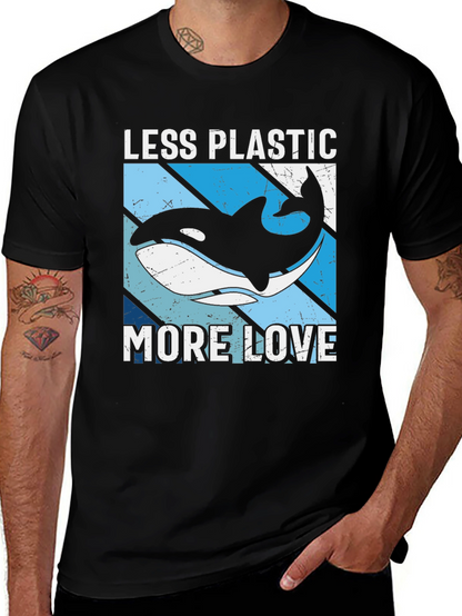 Camiseta Menos Plástico Más Amor con Orca
