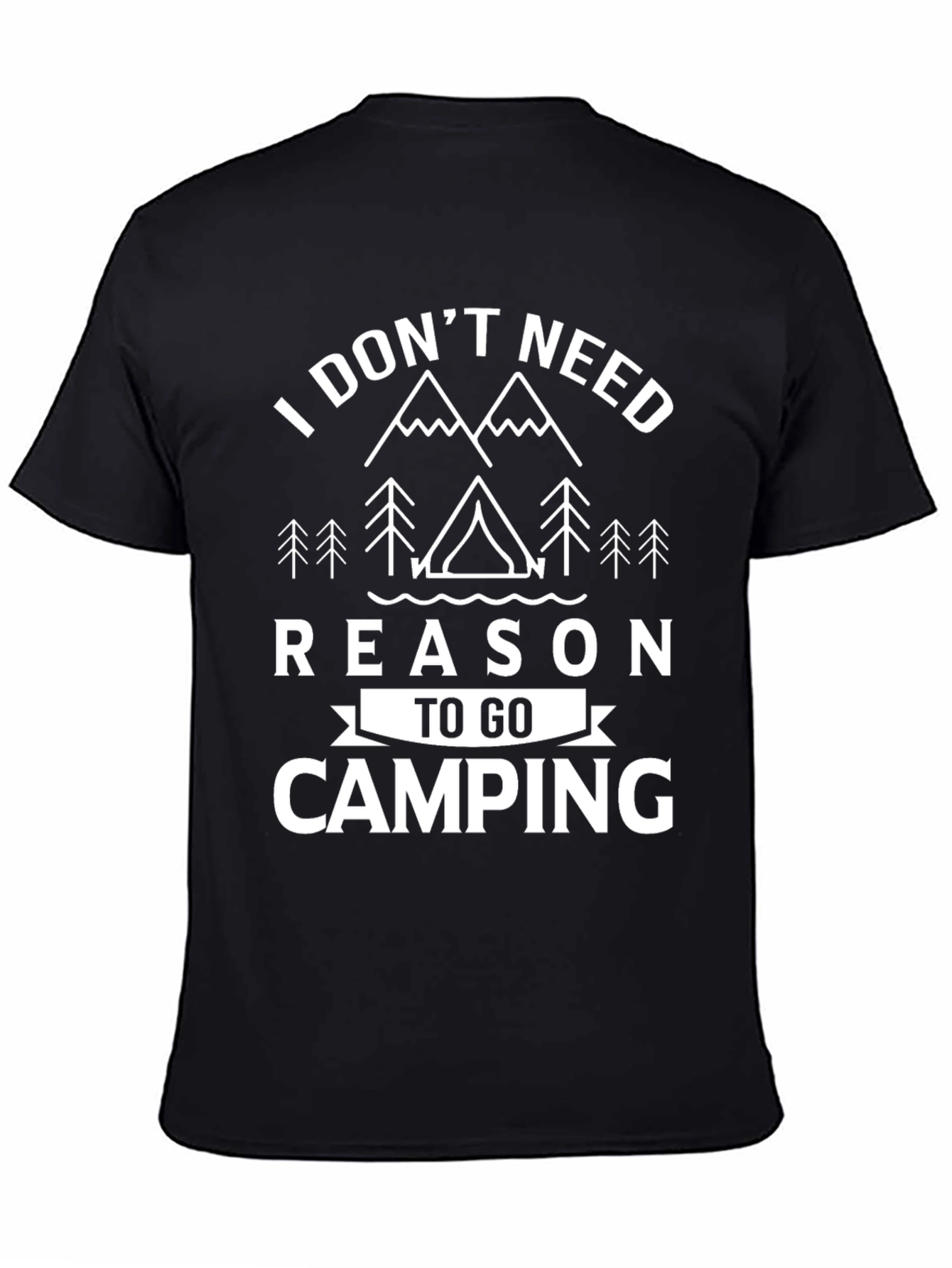 Camiseta Negra: Razón para Acampar