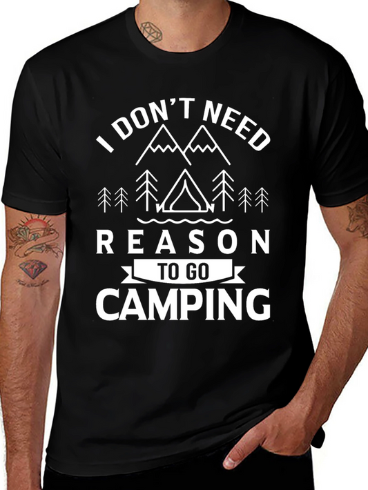 Camiseta Negra: Razón para Acampar