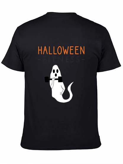 Camiseta Halloween Fitness Fantasma con Mancuernas