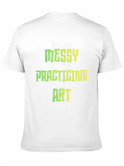 Camiseta Negra: No soy desordenado practico arte