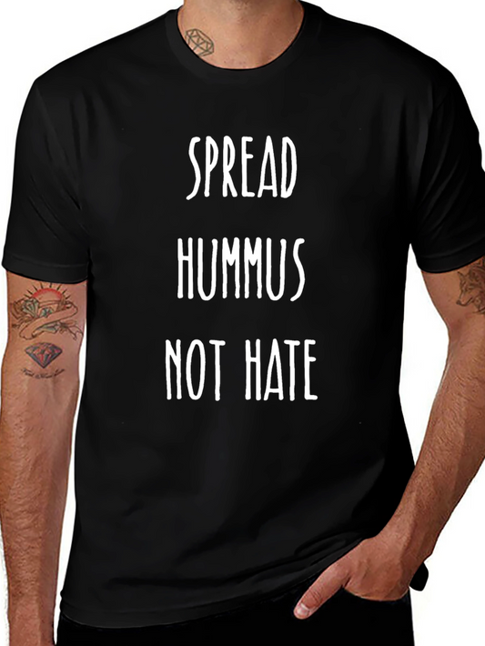 Camiseta Negra: Spread Hummus Not Hate