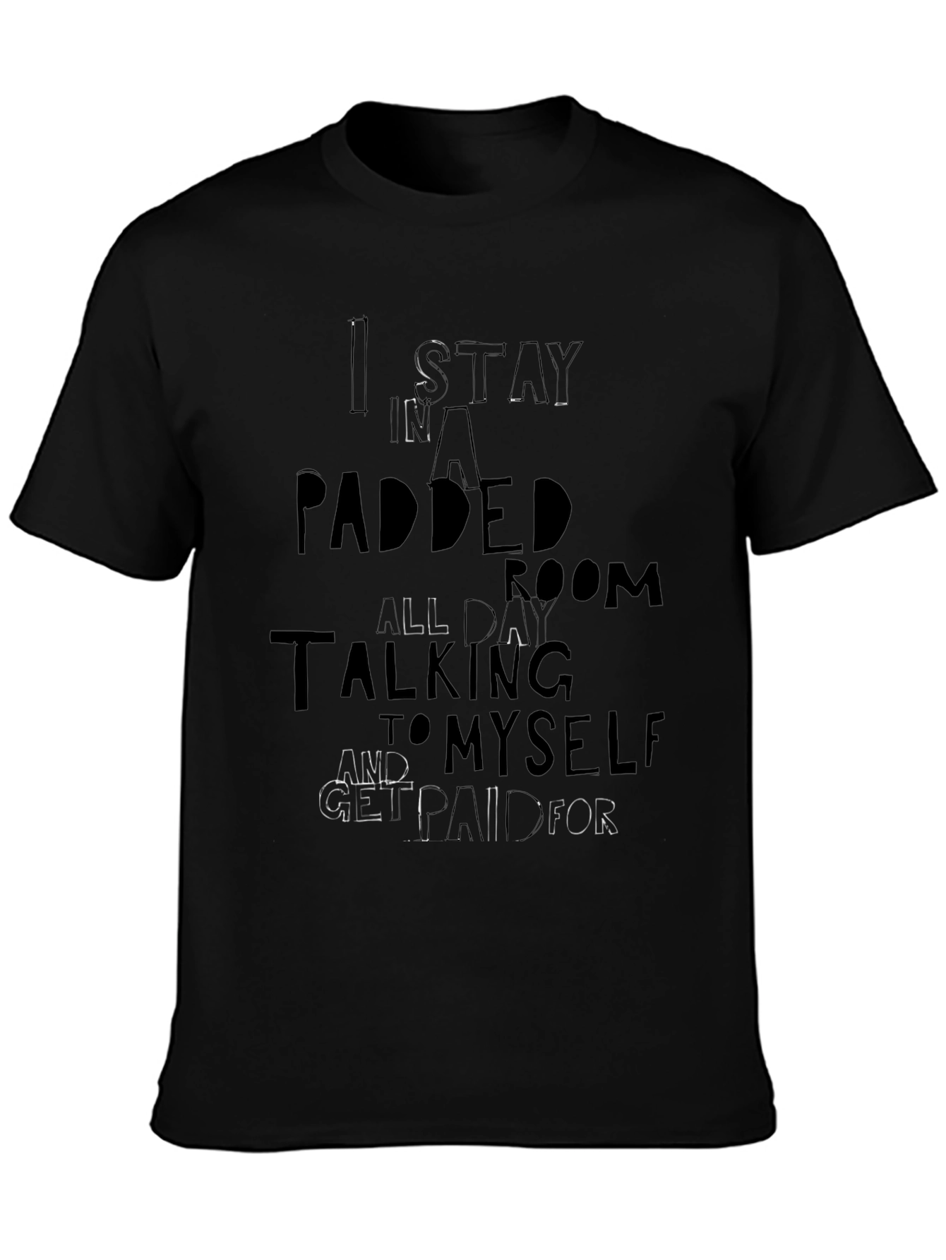 Camiseta Negra Hombre Padded Room