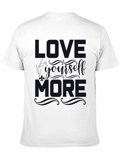 Camiseta Negra con Estampado Love Yourself More