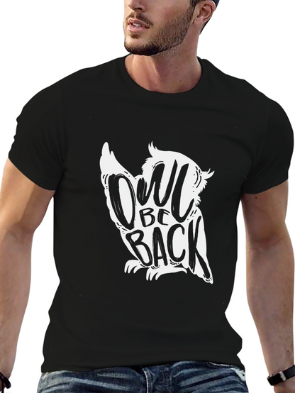 Camiseta Negra con Diseño Owl Be Back
