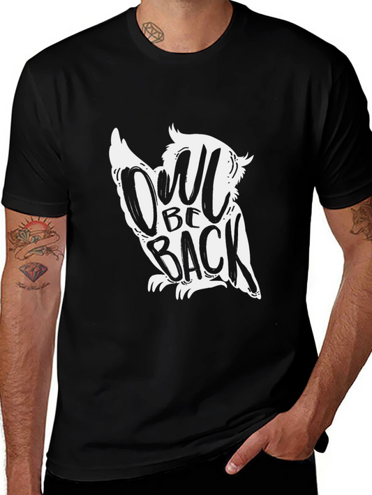 Camiseta Negra con Diseño Owl Be Back