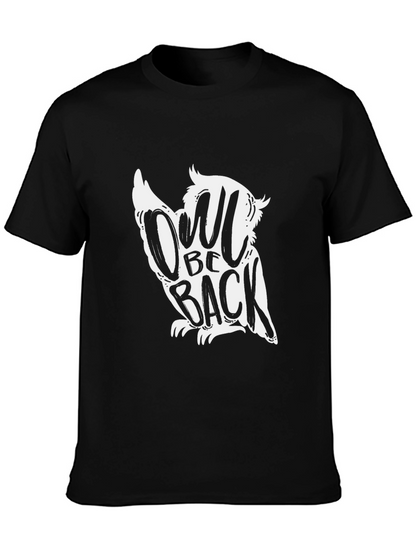 Camiseta Negra con Diseño Owl Be Back