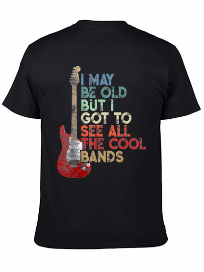 Camiseta Negra Guitarra Rock I May Be Old