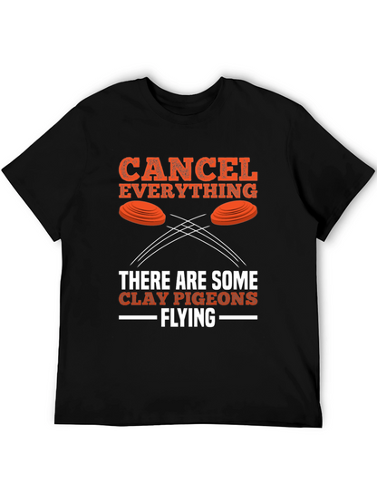 Camiseta Negra Cancel Everything Clay Pigeons