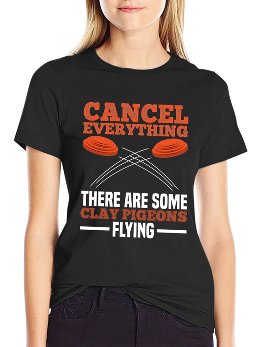 Camiseta Negra Cancel Everything Clay Pigeons